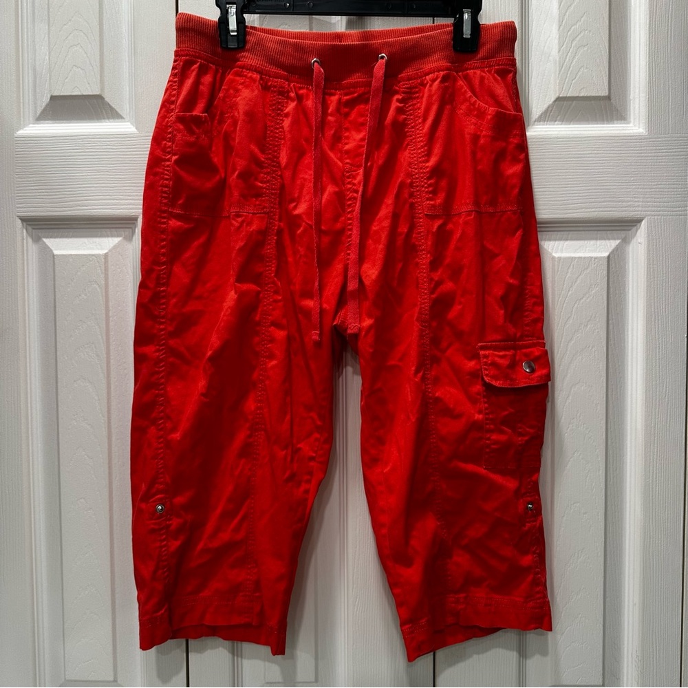 Fresh Orange Cotton Blend Shorts